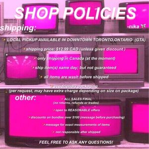 SHOP POLICIES 💓✨